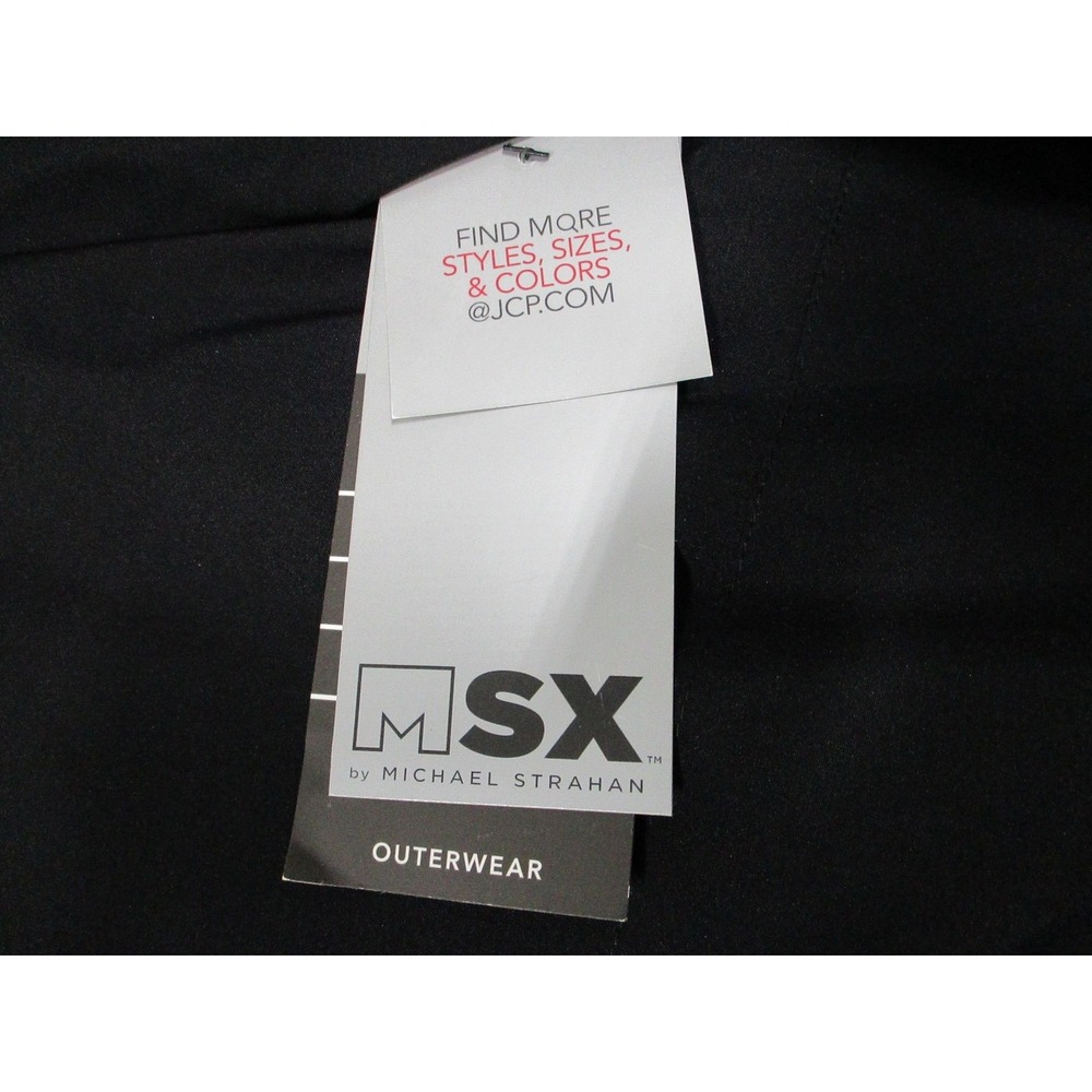 MSX By Michael Strahan Parka Mens XL Black Hooded Insulated Coat Water Resistant - Picture 2 of 10